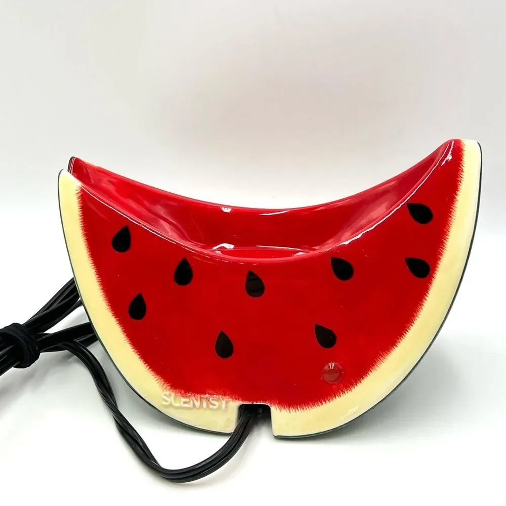 Retired Scentsy‎ Wax Warmer Electric Watermelon Slice Full Size Clean Summer